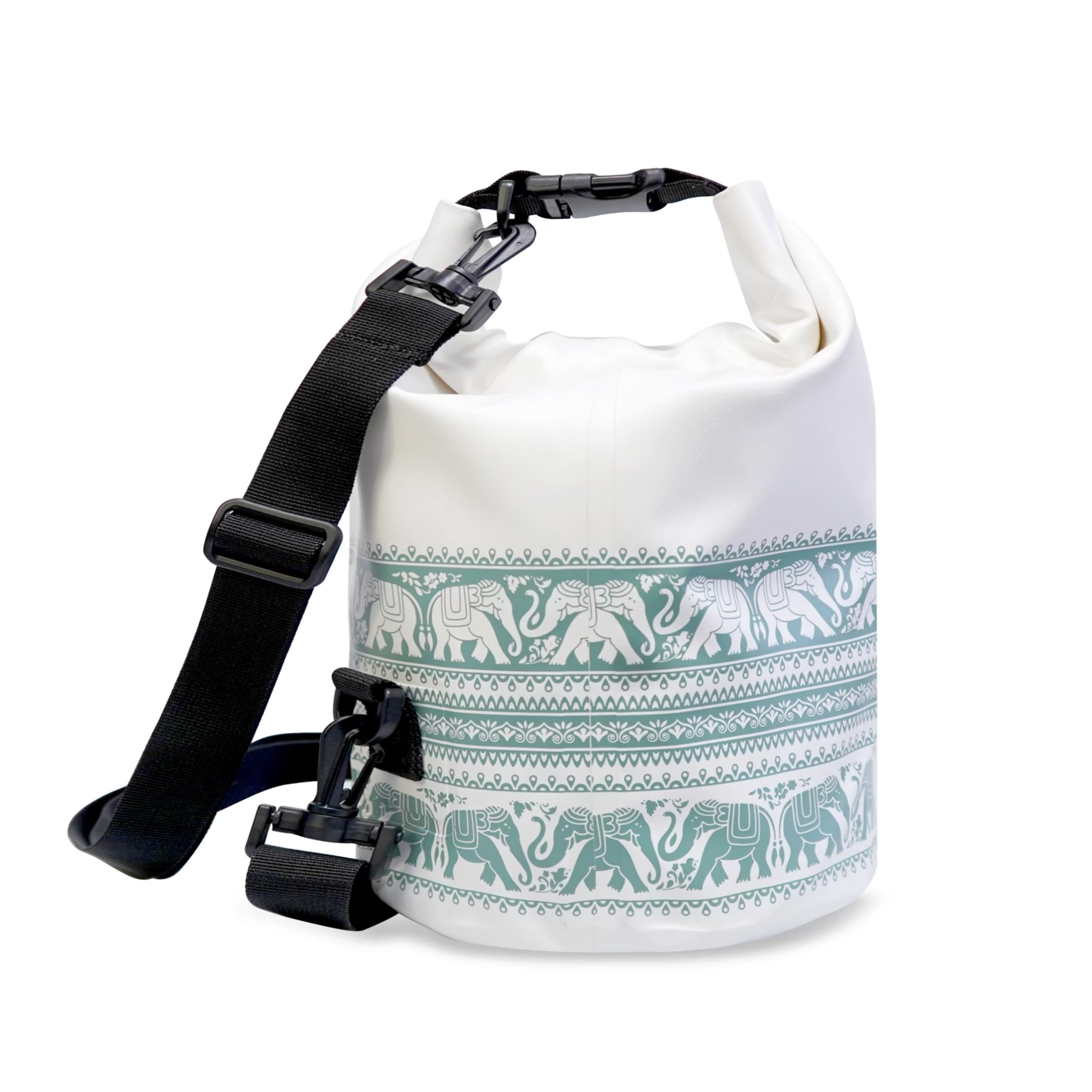 กระเป๋ากันน้ำ FEELFREE DRY TUBE CHANG รุ่นช้าง 5L สี ขาว/เขียว_3